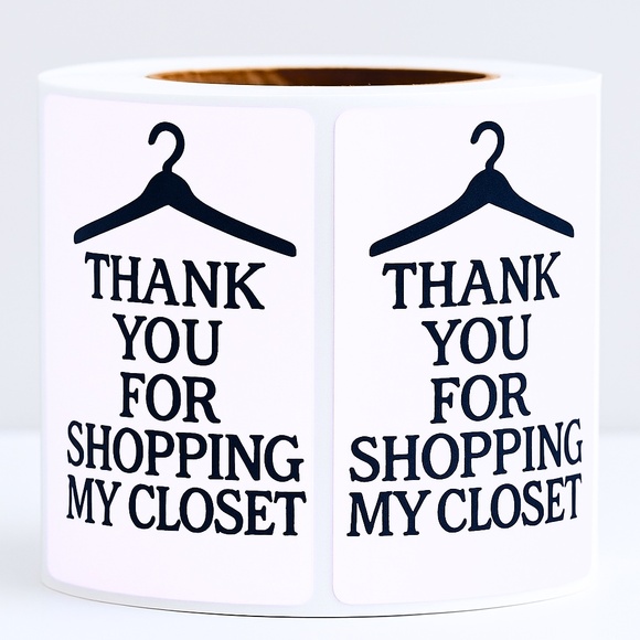 Poshmark Packaging Stickers – Thank You Closet Labels 2x1 inch, 100 pcs - Picture 5 of 6